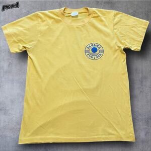 Vintage Panama Shirt Mens Medium Yellow Toucan Souvenir Single Stitch Beach 90s